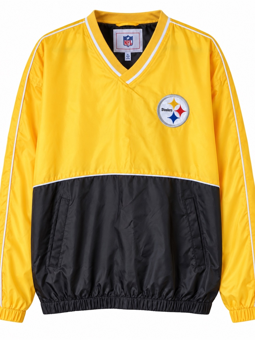 NFL Yellow and Black Steelers Pullover Jacket